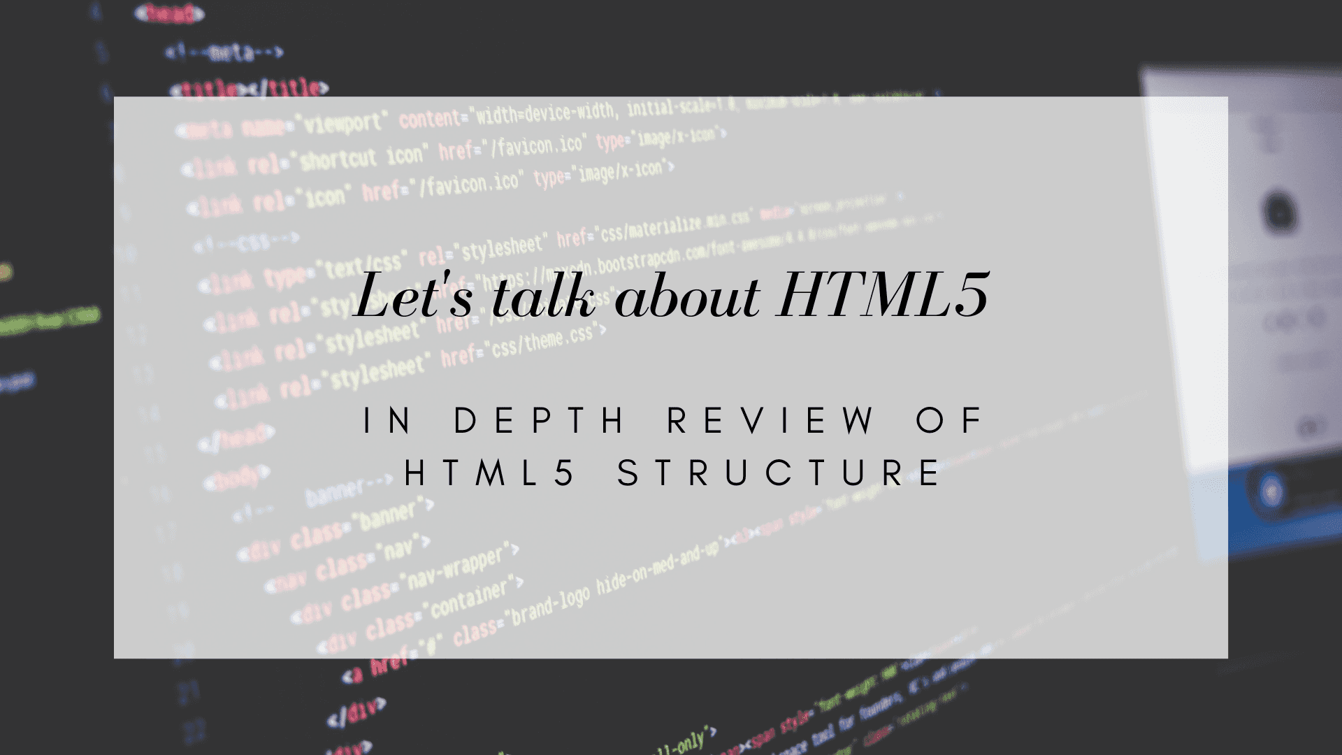 Html5 in depth