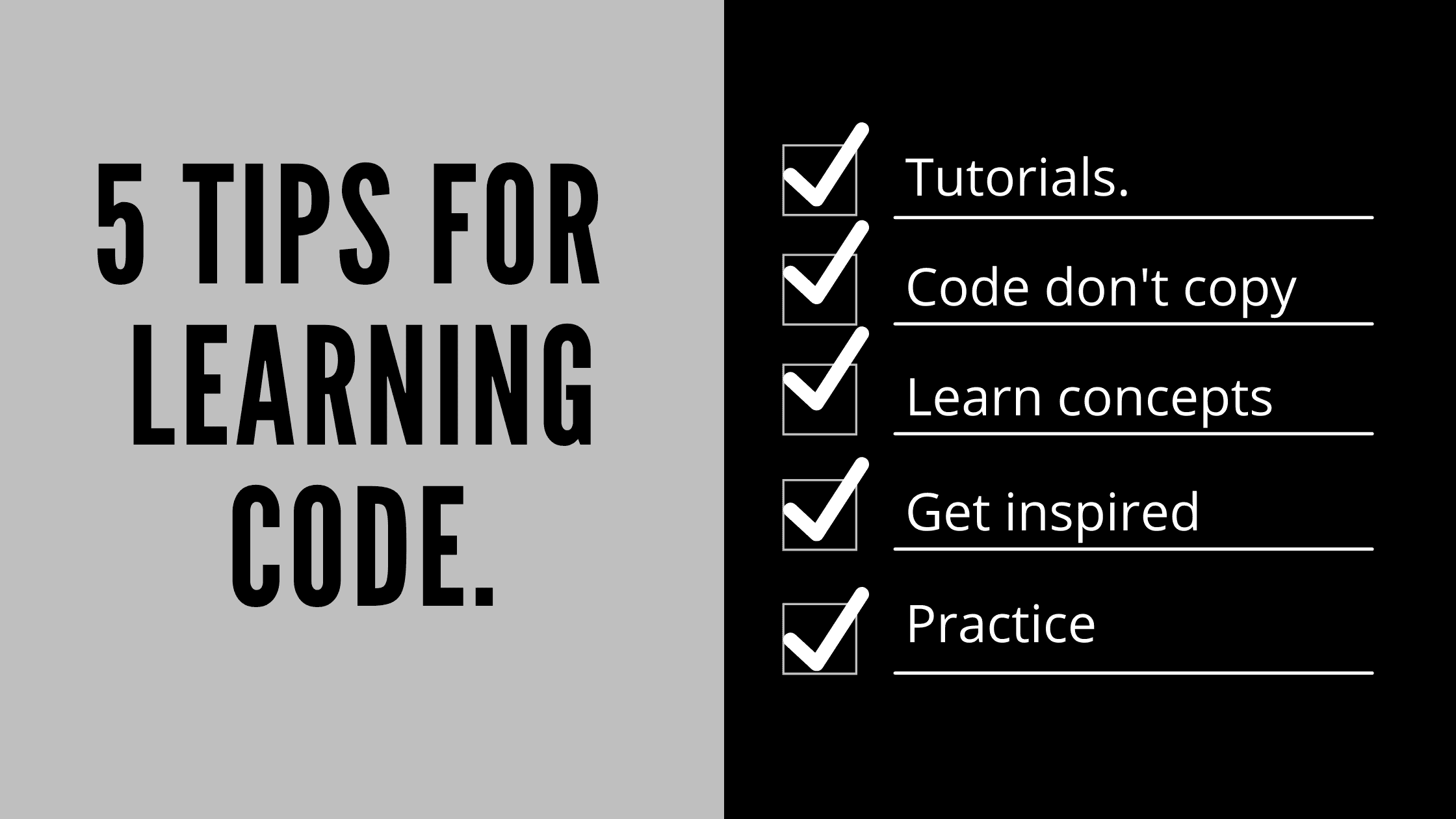 5 tips for learning code