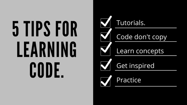 5 tips for learning code